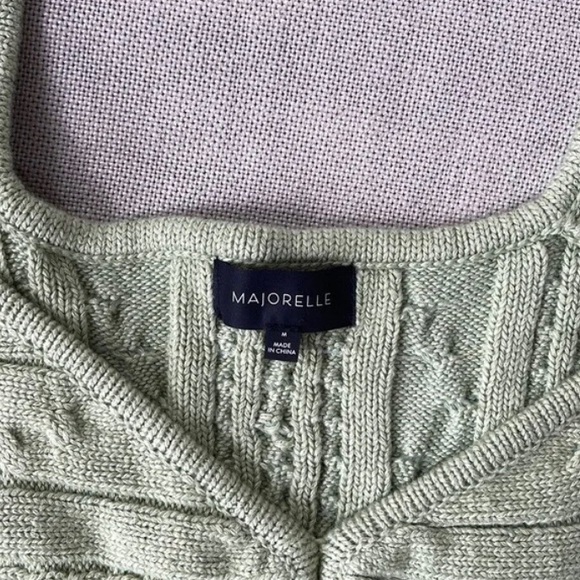 Majorelle cable knit sage sweater - Picture 3 of 3